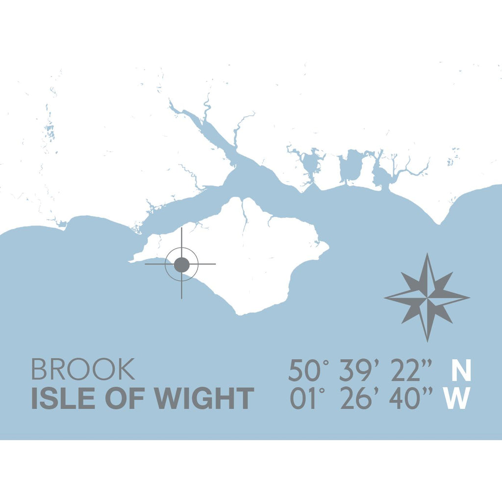 Brook Map Travel Print- Coastal Wall Art /Poster-SeaKisses
