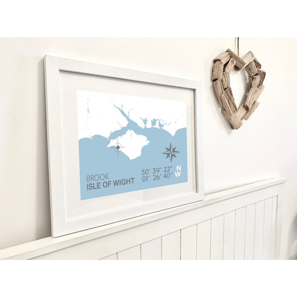 Brook Coastal Map Print-SeaKisses