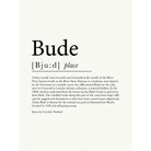 Bude Definition Typographic Print-SeaKisses