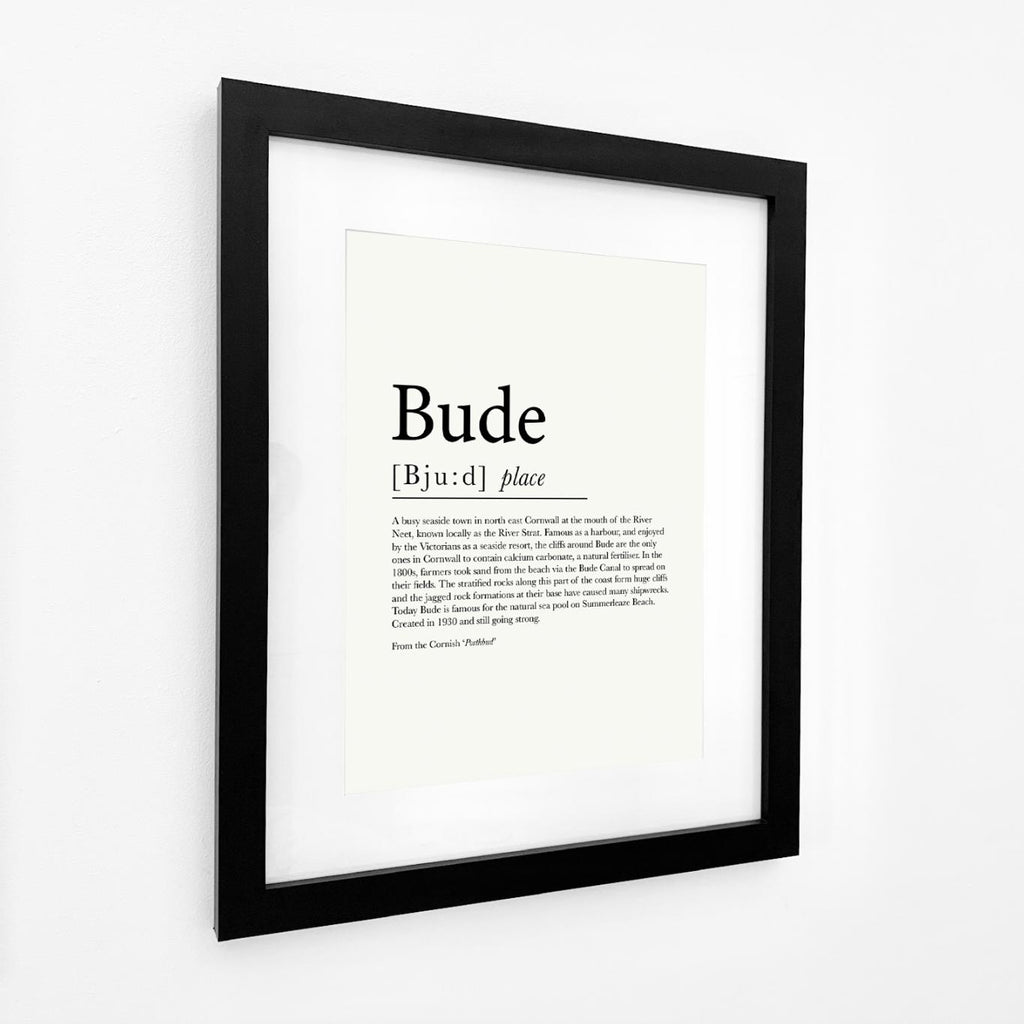 Bude Definition Typographic Print-SeaKisses