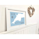 Budleigh Salterton Coastal Map Print-SeaKisses