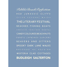 Budleigh Salterton Typographic Print-SeaKisses