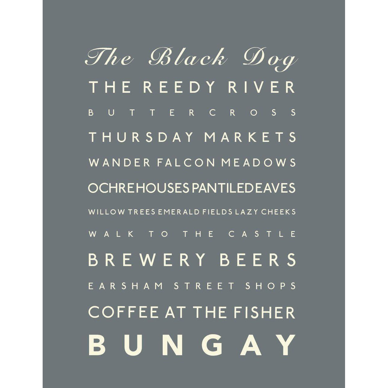 Bungay Typographic Print-SeaKisses