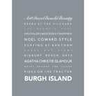 Burgh Island Typographic Print-SeaKisses