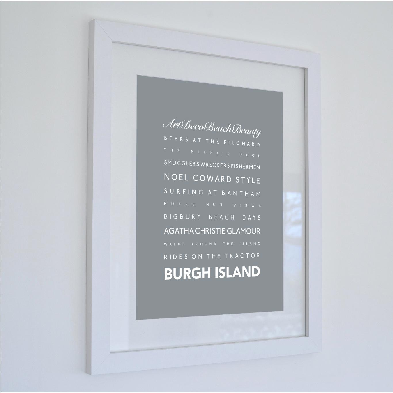 Burgh Island Typographic Print-SeaKisses