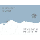 Burghead Coastal Map Print-SeaKisses