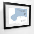 Burnham Market Coastal Map Print-SeaKisses