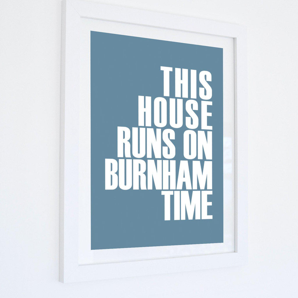 Burnham Time Typographic Travel Print- Coastal Wall Art /Poster-SeaKisses