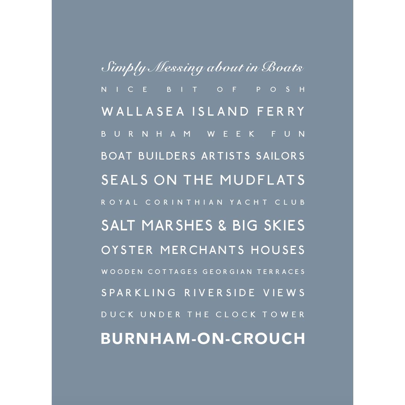 Burnham-on-Crouch Typographic Print-SeaKisses