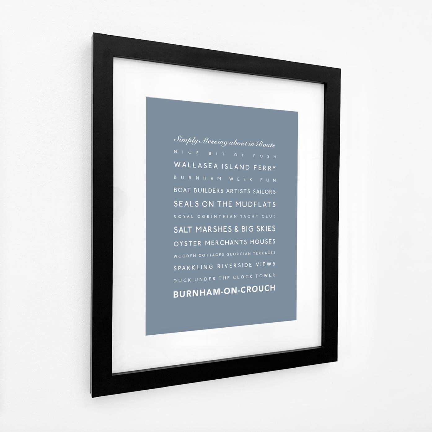 Burnham-on-Crouch Typographic Print-SeaKisses