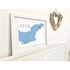 Burnham on Sea Coastal Map Print-SeaKisses