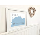 Burton Bradstock Coastal Map Print-SeaKisses