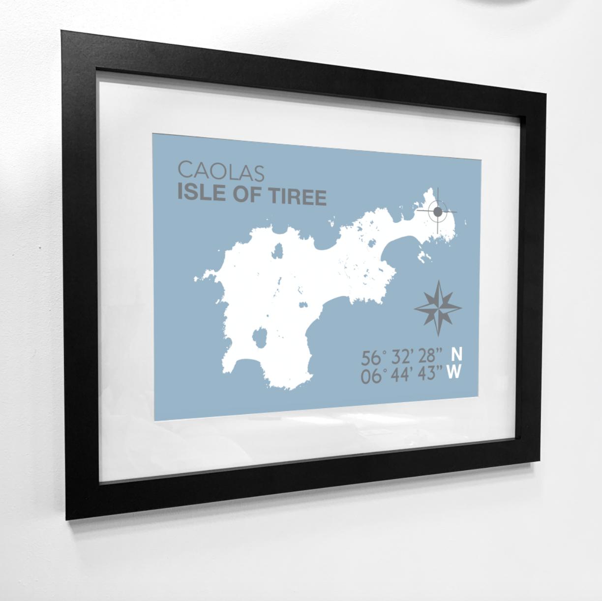 Caolas, Isle of Tiree Coastal Map Print-SeaKisses