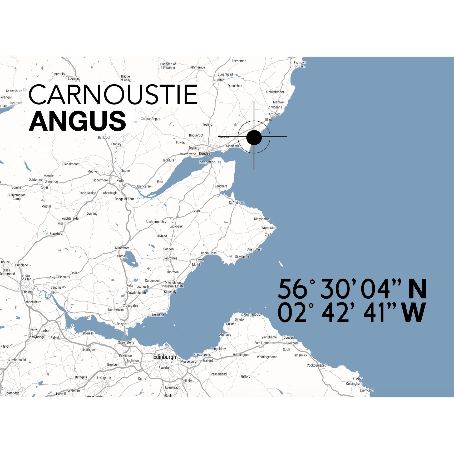 Carnoustie Landmark Map-SeaKisses