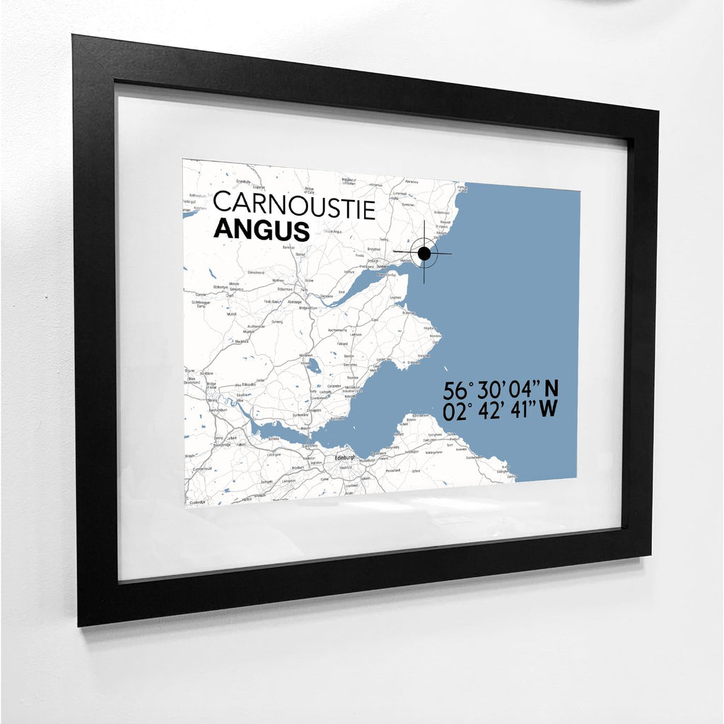 Carnoustie Landmark Map-SeaKisses