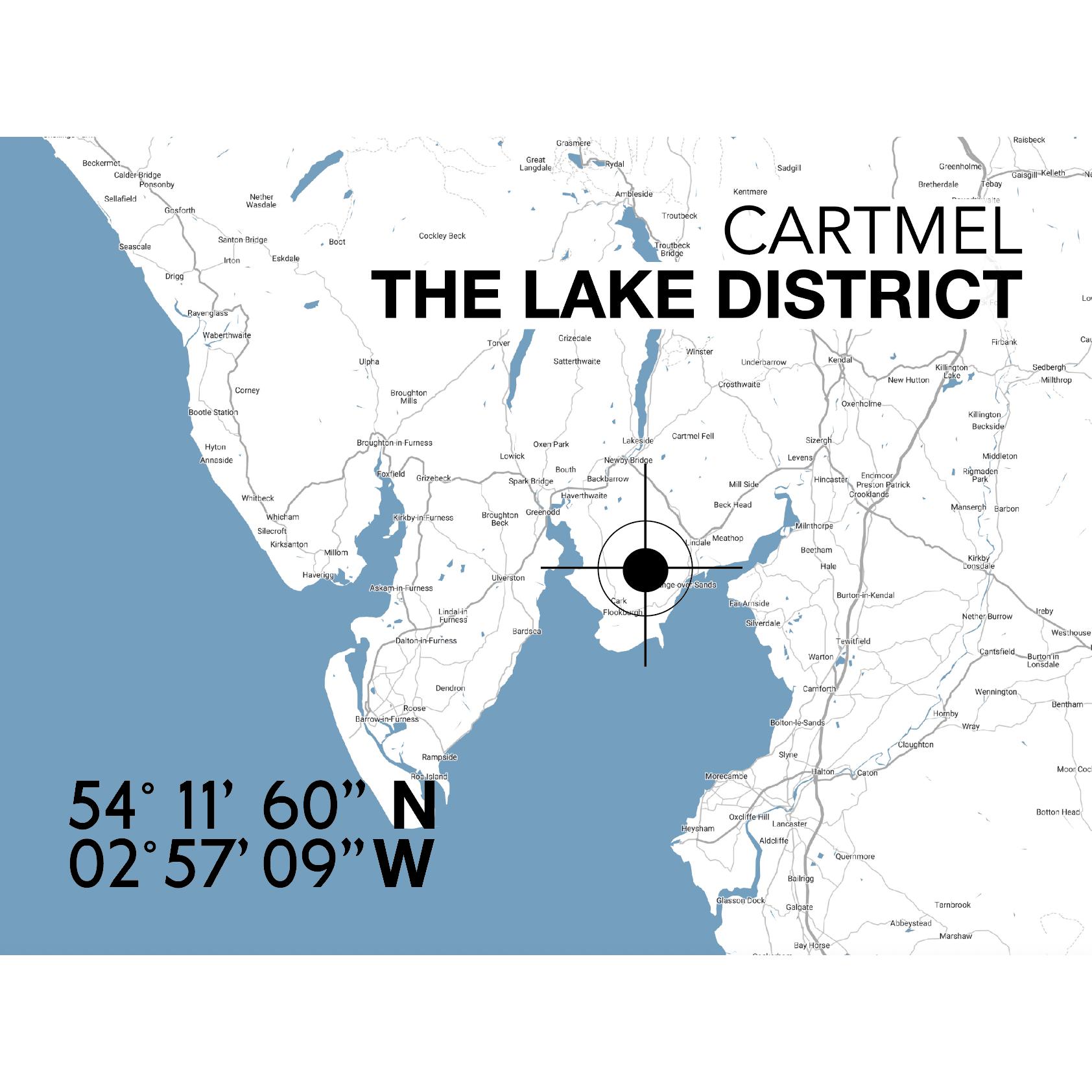 Cartmel Landmark Map Print - Wall Art by SeaKisses