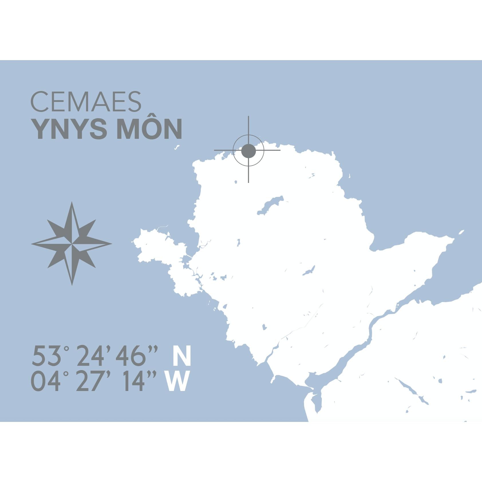 Cemaes Coastal Map Print-SeaKisses