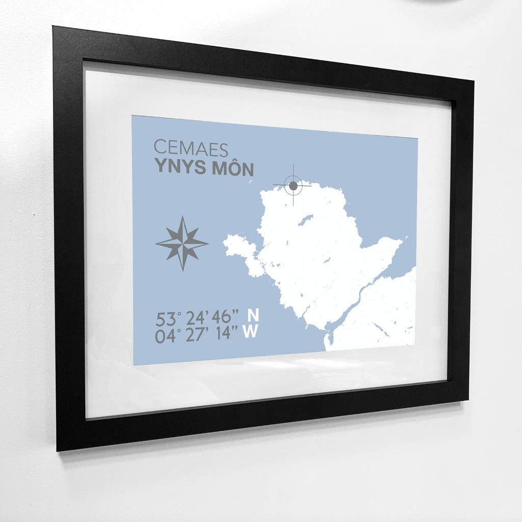 Cemaes Coastal Map Print-SeaKisses