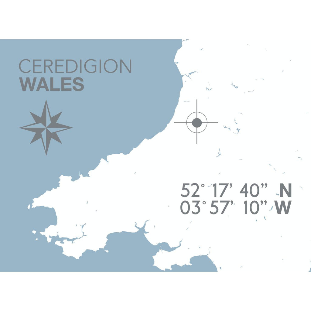 Ceredigion Coastal Map Print-SeaKisses