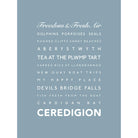 Ceredigion Typographic Print-SeaKisses