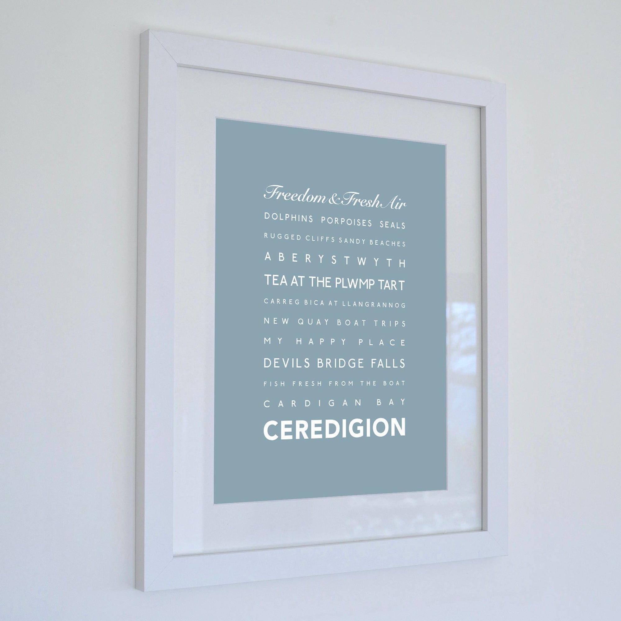 Ceredigion Typographic Print-SeaKisses