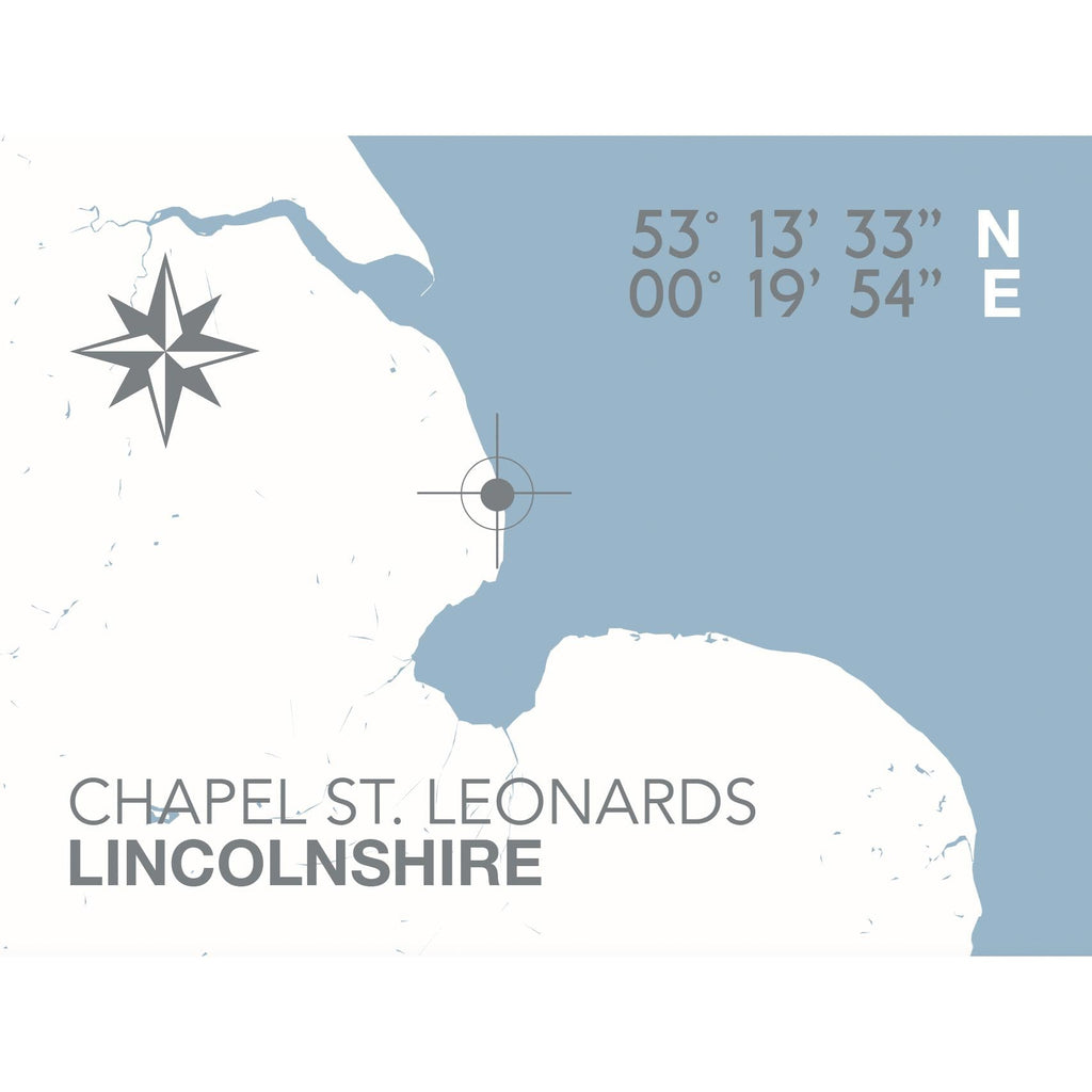 Chapel St. Leonards Coastal Map Print-SeaKisses