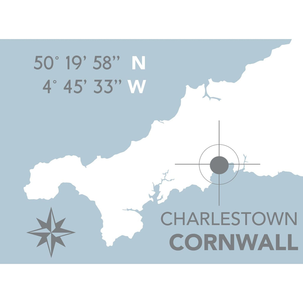 Charlestown Coastal Map Print-SeaKisses