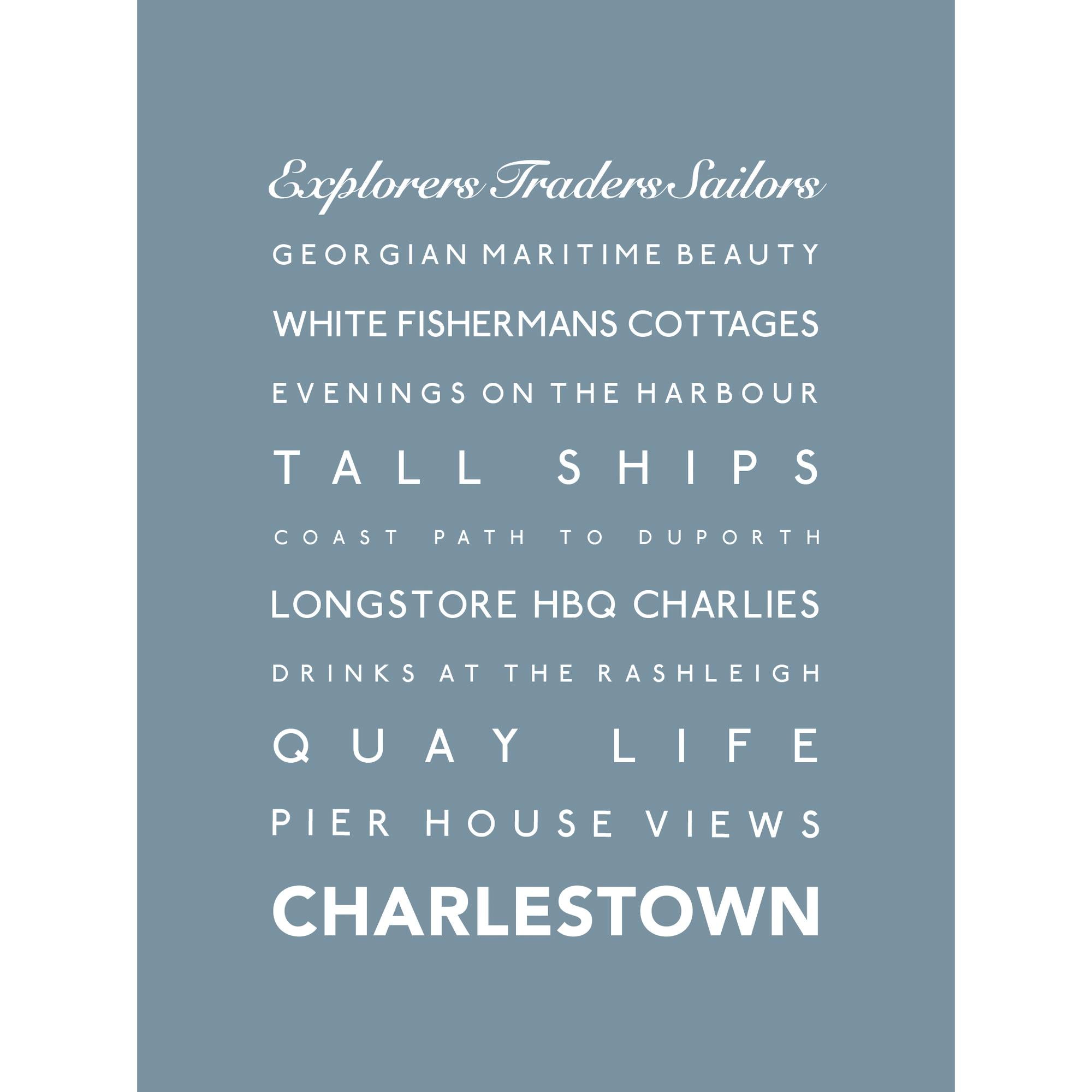 Charlestown Typographic Print-SeaKisses