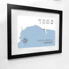 Chesil Beach Coastal Map Print-SeaKisses