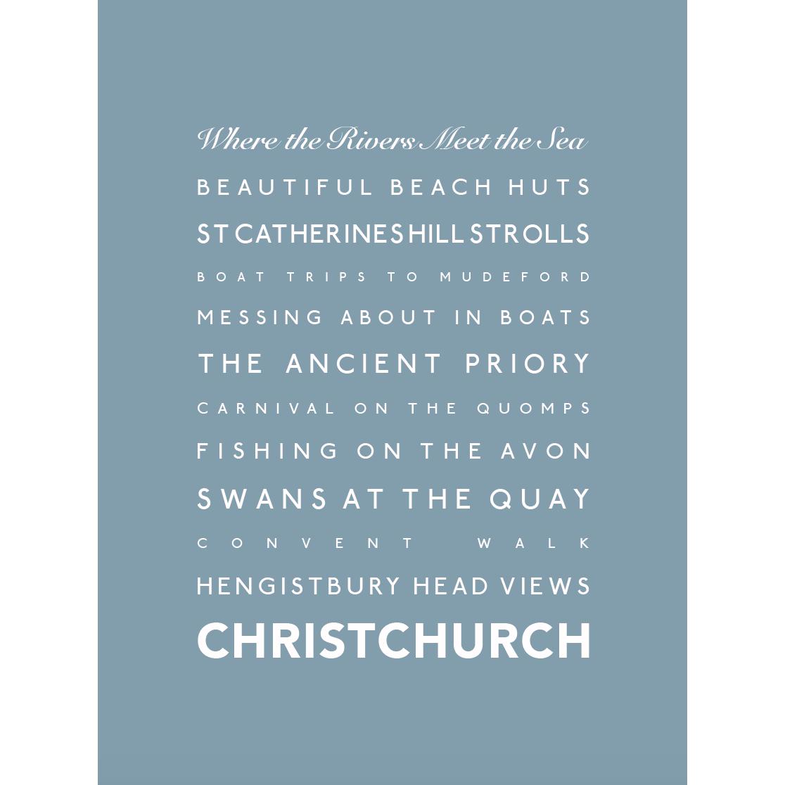 Christchurch Typographic Print-SeaKisses