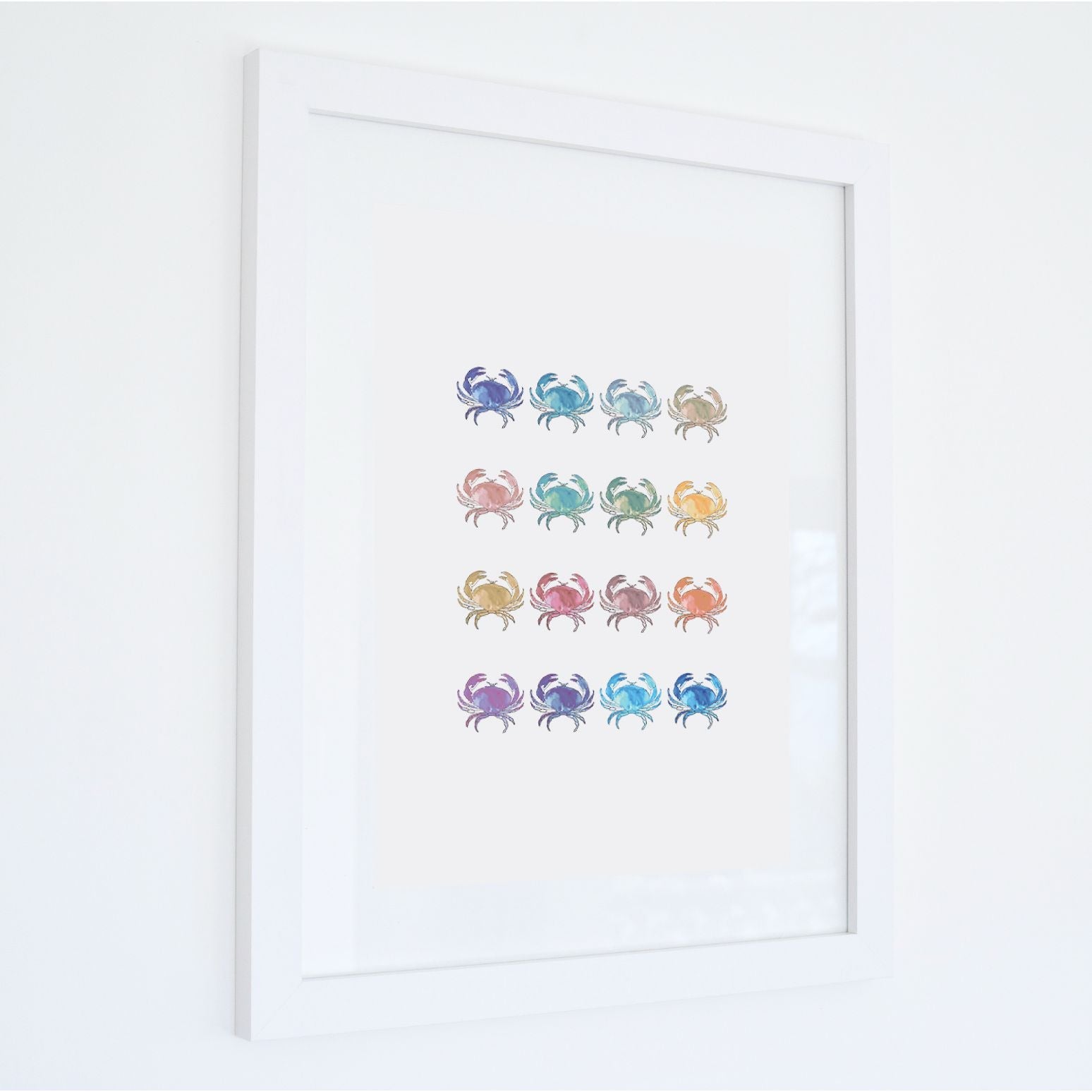 Chromatic Crab Collection - Watercolour Print-SeaKisses