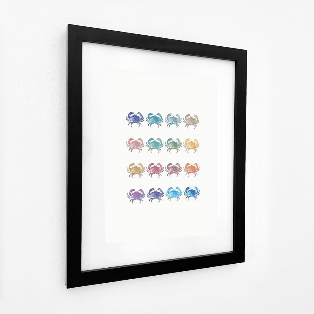 Chromatic Crab Collection - Watercolour Print-SeaKisses