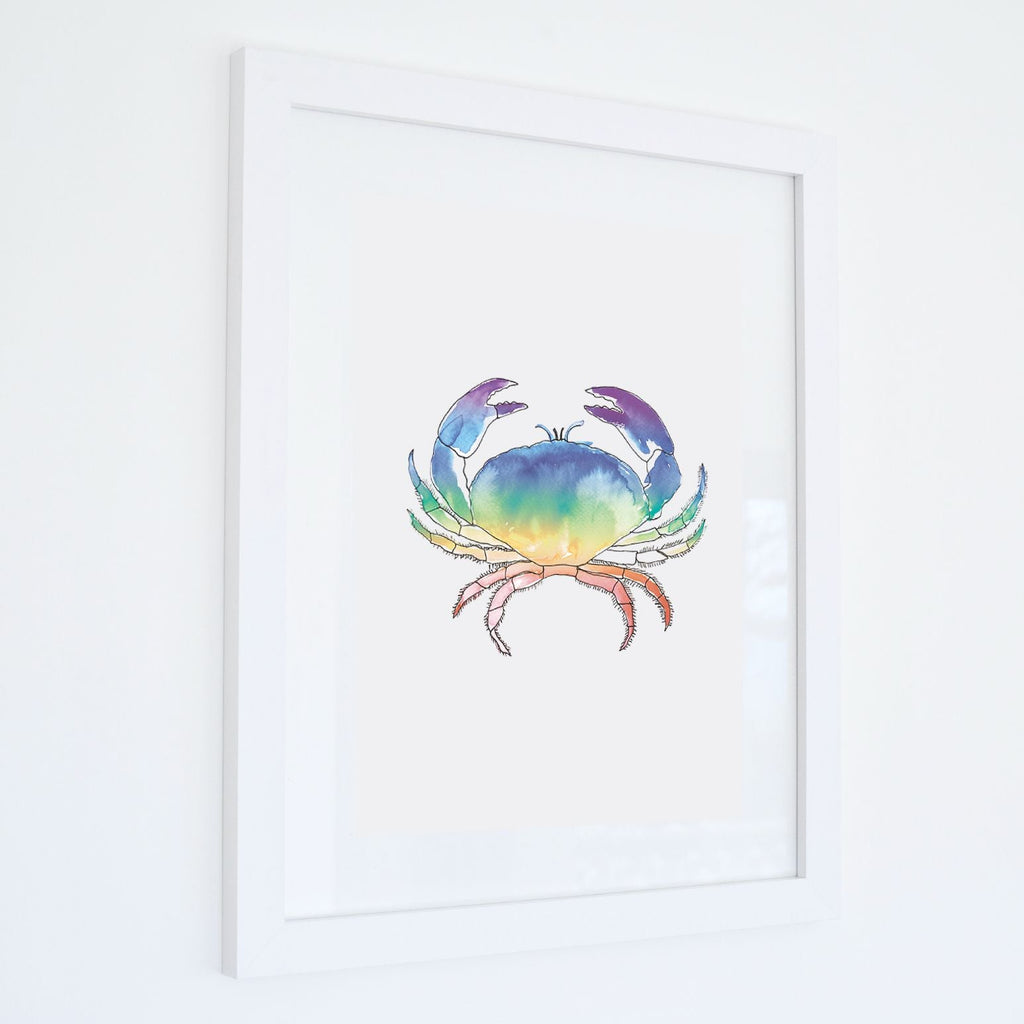 Chromatic Crab - Watercolour Print-SeaKisses