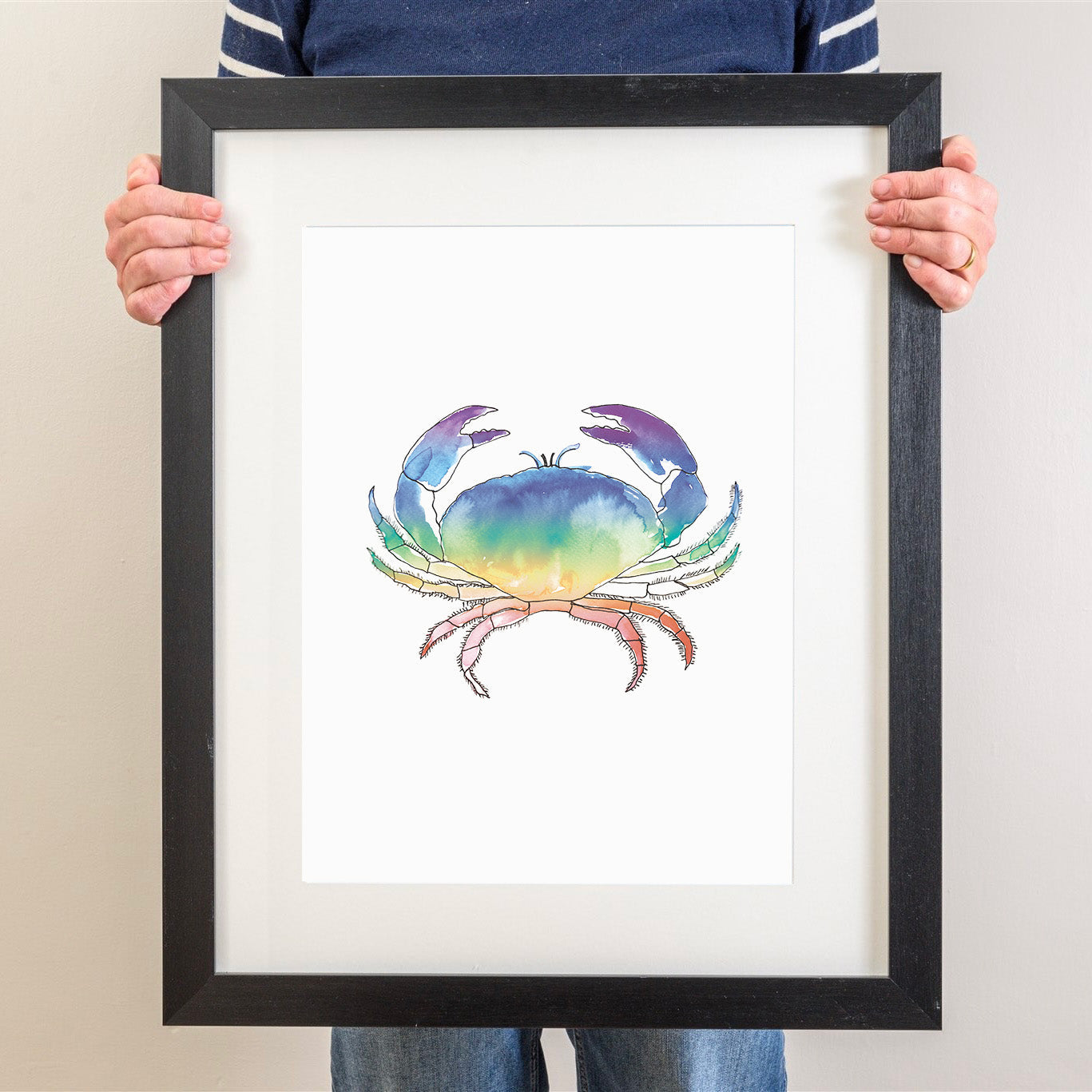 Chromatic Crab - Watercolour Print-SeaKisses