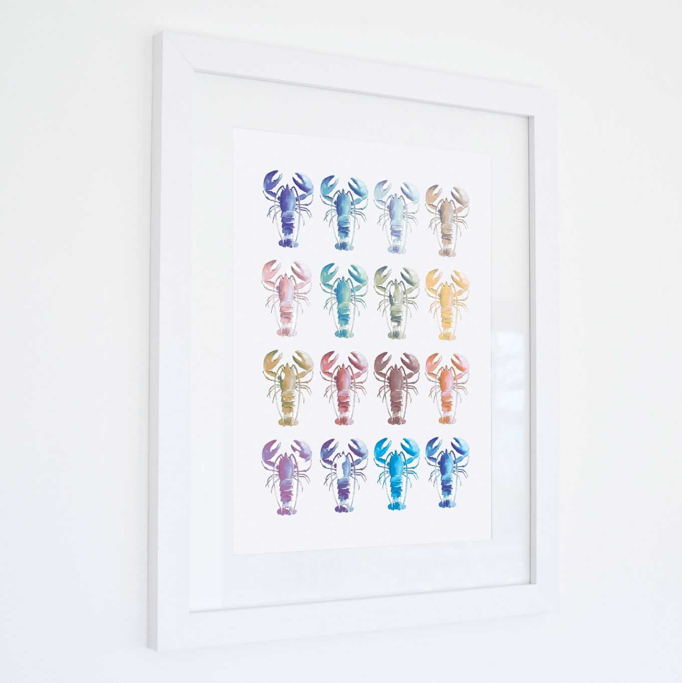 Chromatic Lobster Collection - Watercolour Print-SeaKisses