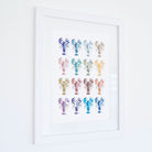 Chromatic Lobster Collection - Watercolour Print-SeaKisses