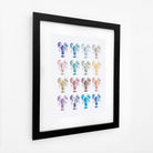 Chromatic Lobster Collection - Watercolour Print-SeaKisses