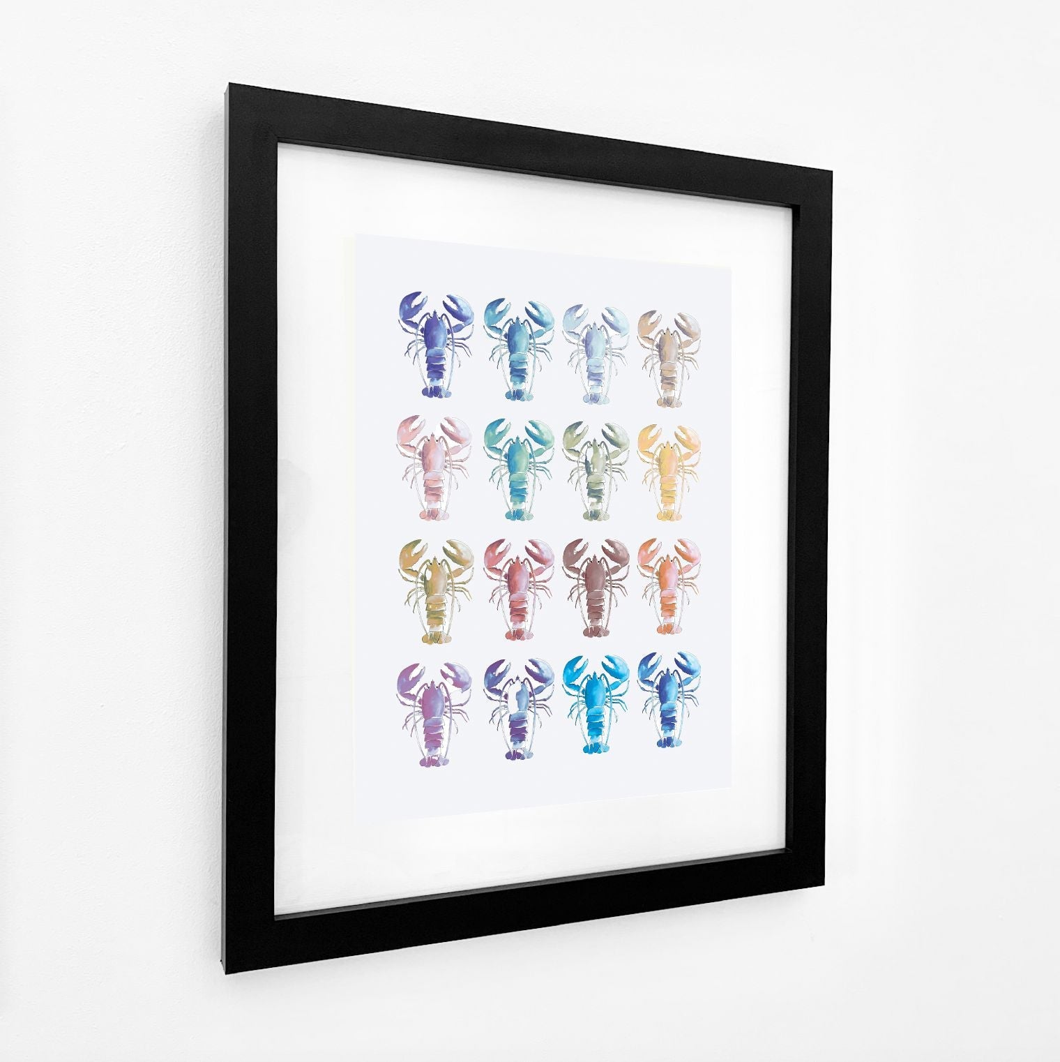 Chromatic Lobster Collection - Watercolour Print-SeaKisses