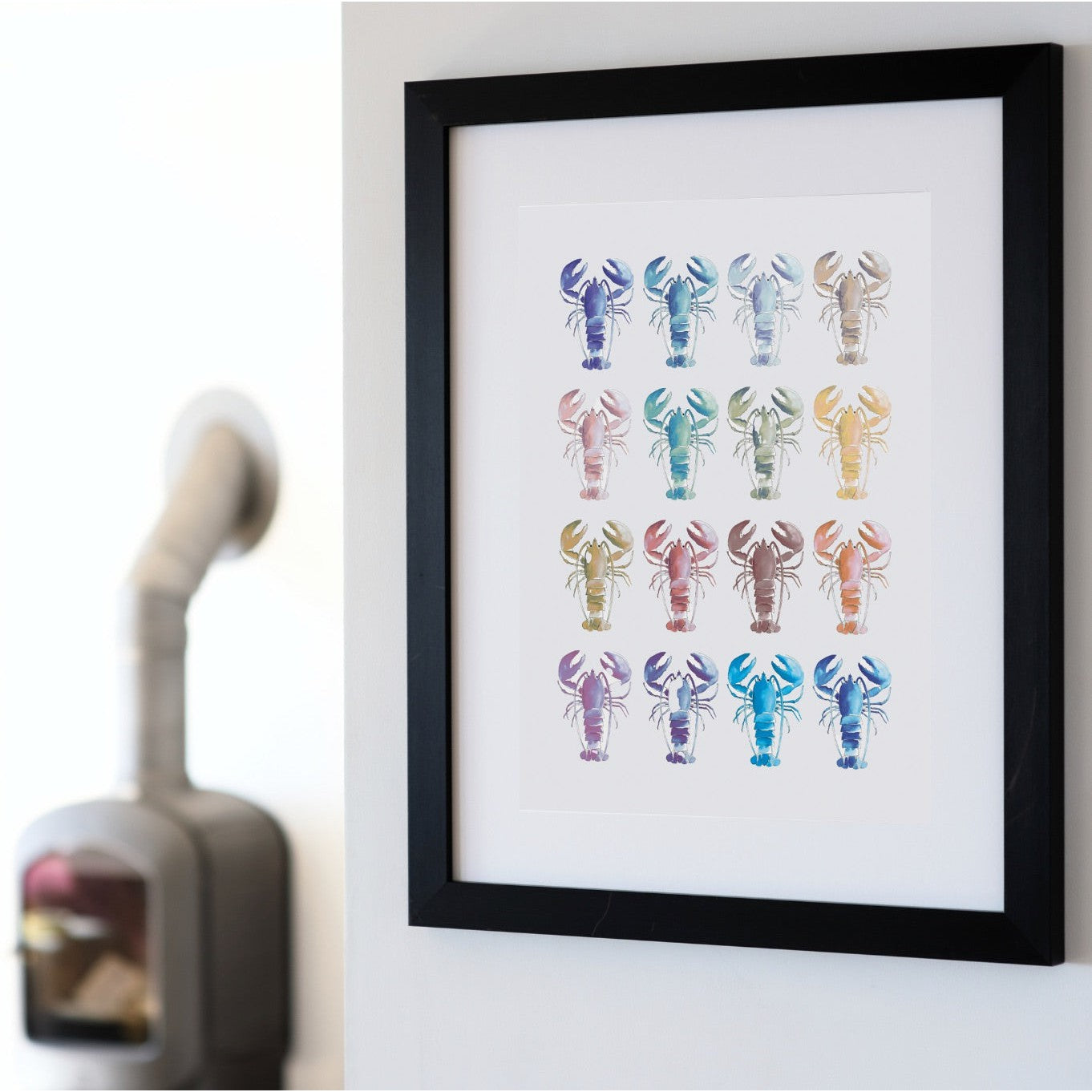 Chromatic Lobster Collection - Watercolour Print-SeaKisses