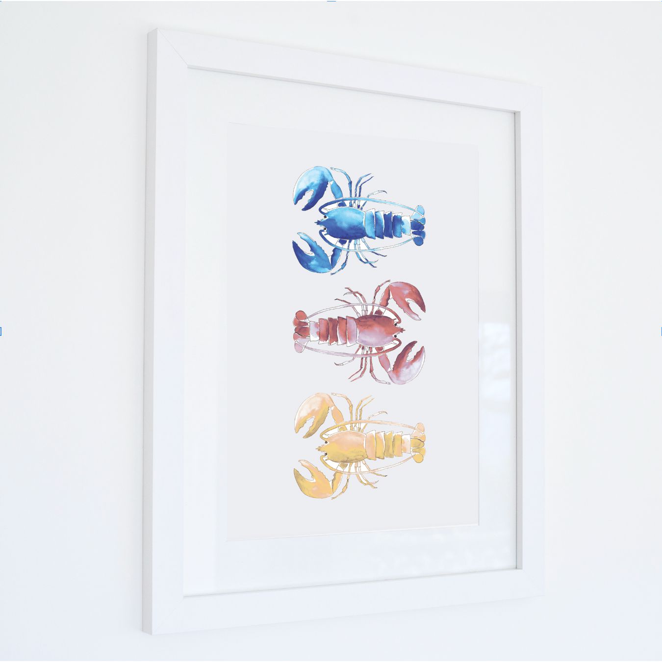 Chromatic Lobster Trio - Watercolour Print-SeaKisses