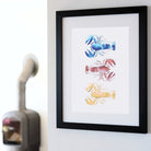 Chromatic Lobster Trio - Watercolour Print-SeaKisses