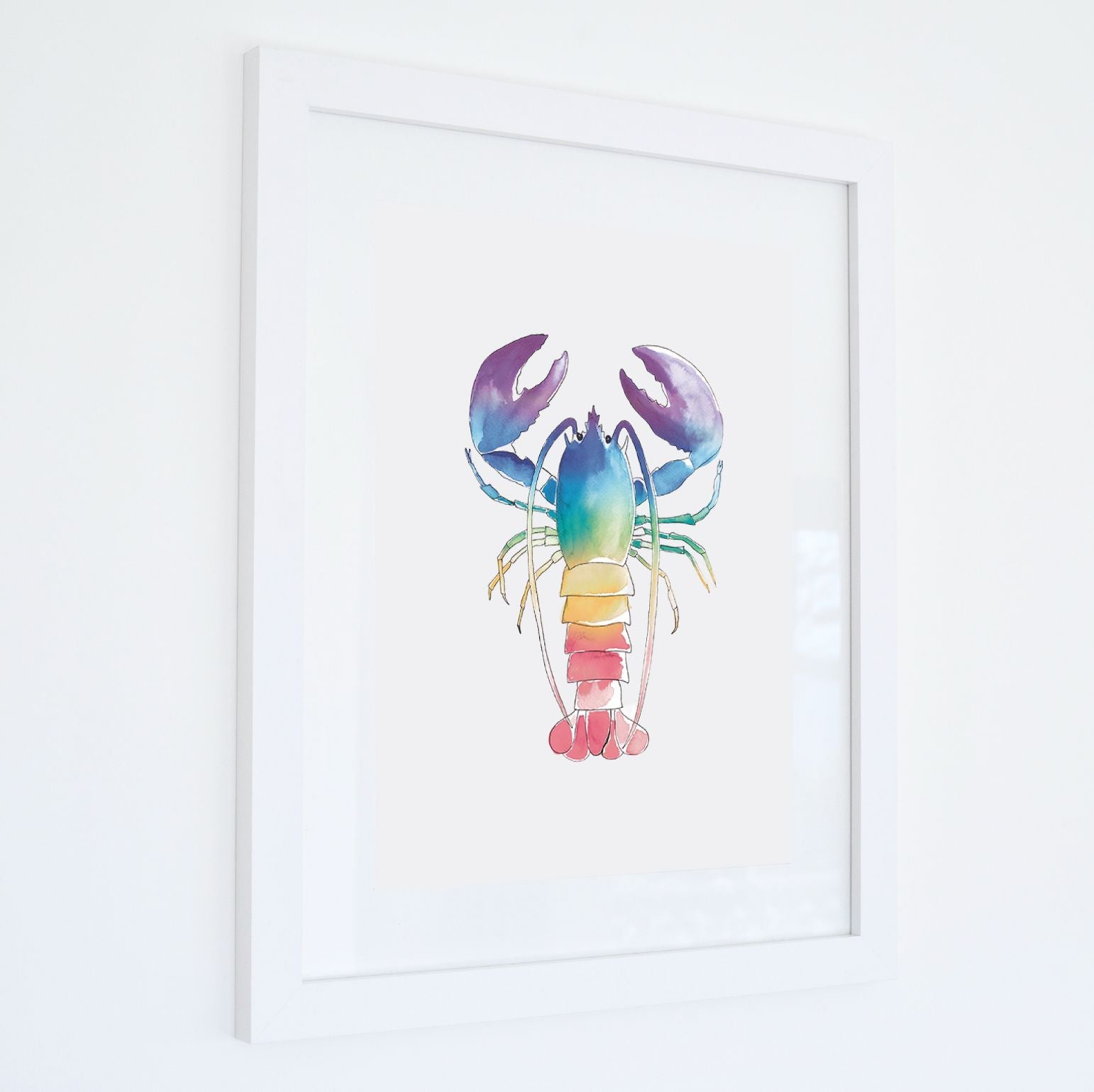 Chromatic Lobster - Watercolour Print-SeaKisses