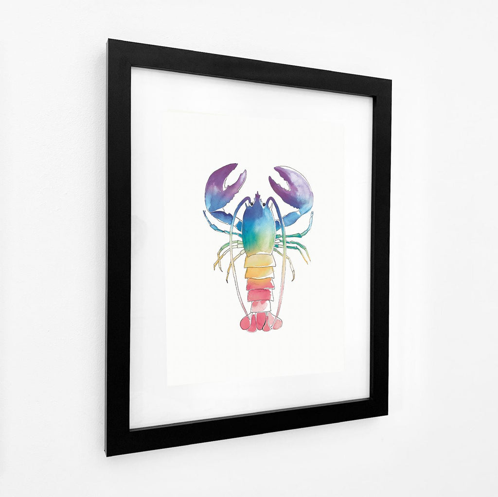 Chromatic Lobster - Watercolour Print-SeaKisses