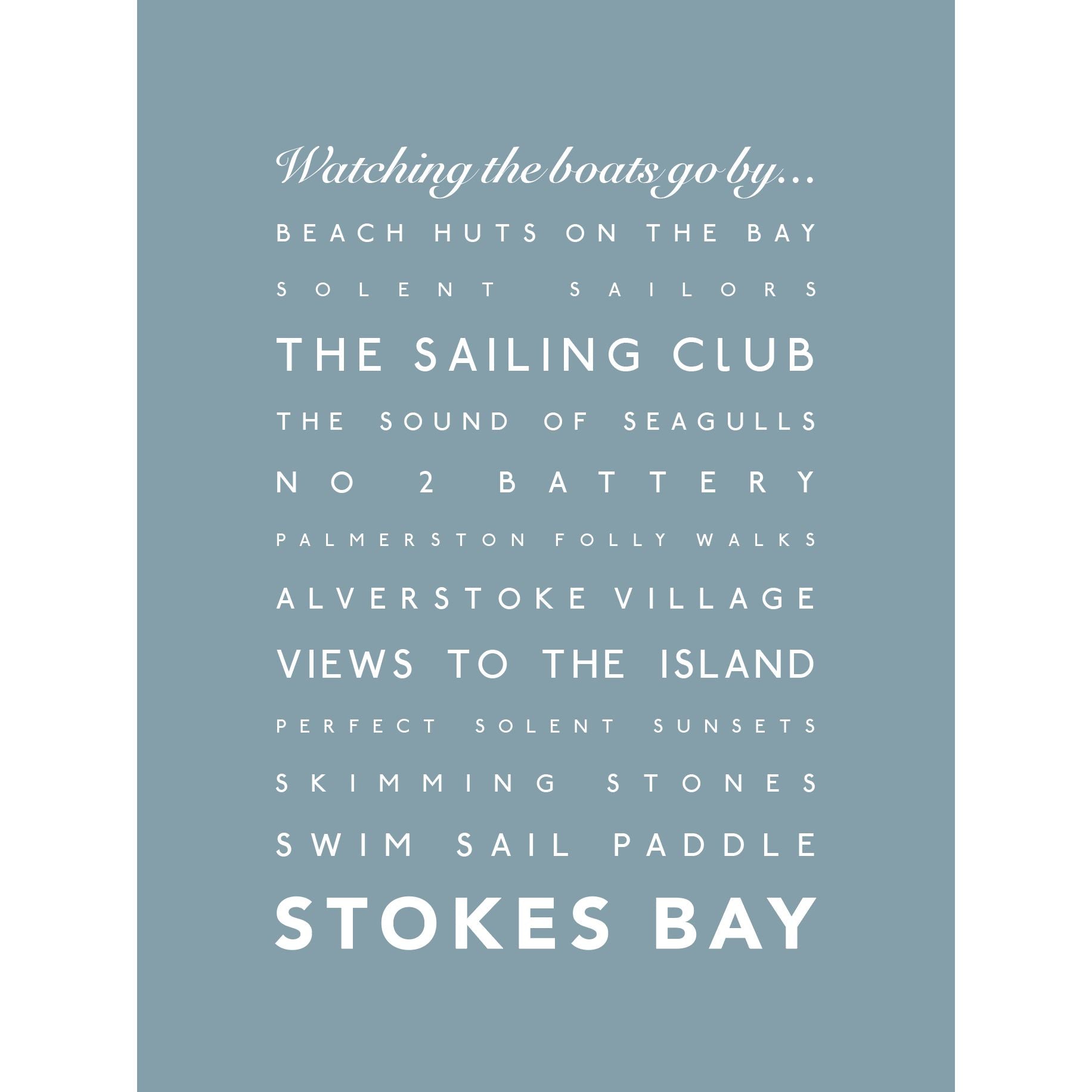 Stokes Bay Typographic Print-SeaKisses