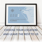 Personalised Map Print for your Special Place-SeaKisses