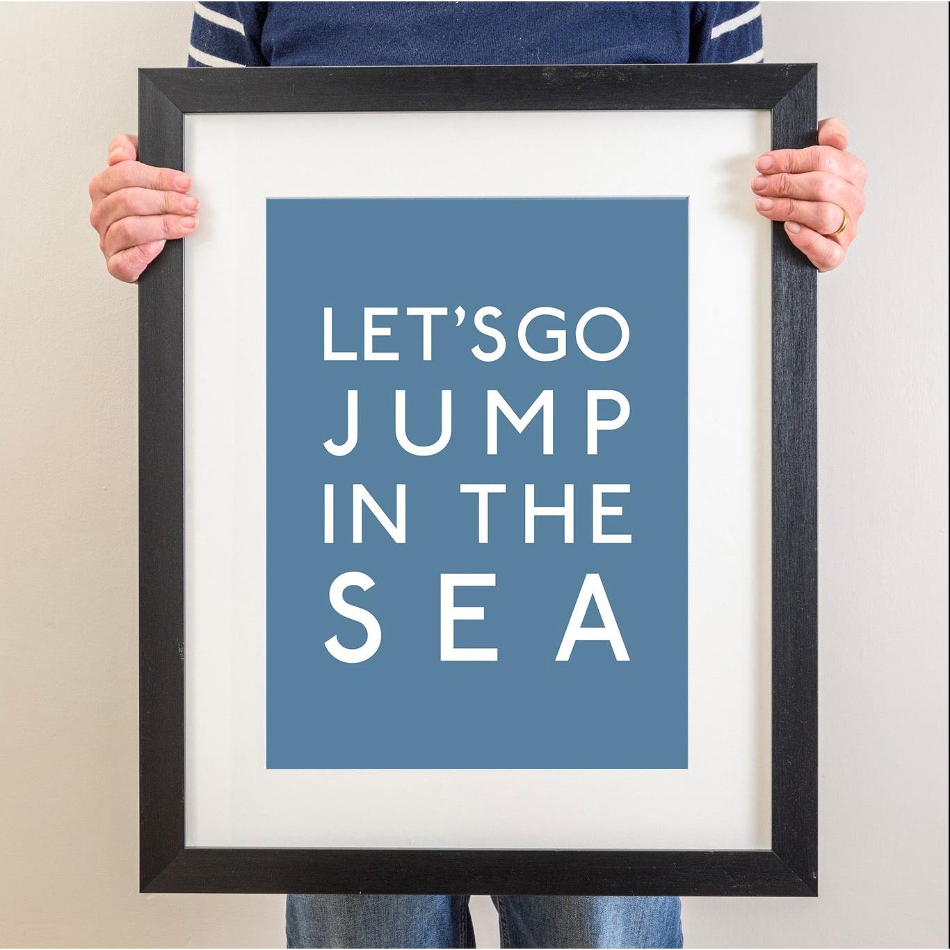 Jump in the Sea Typographic Print-SeaKisses