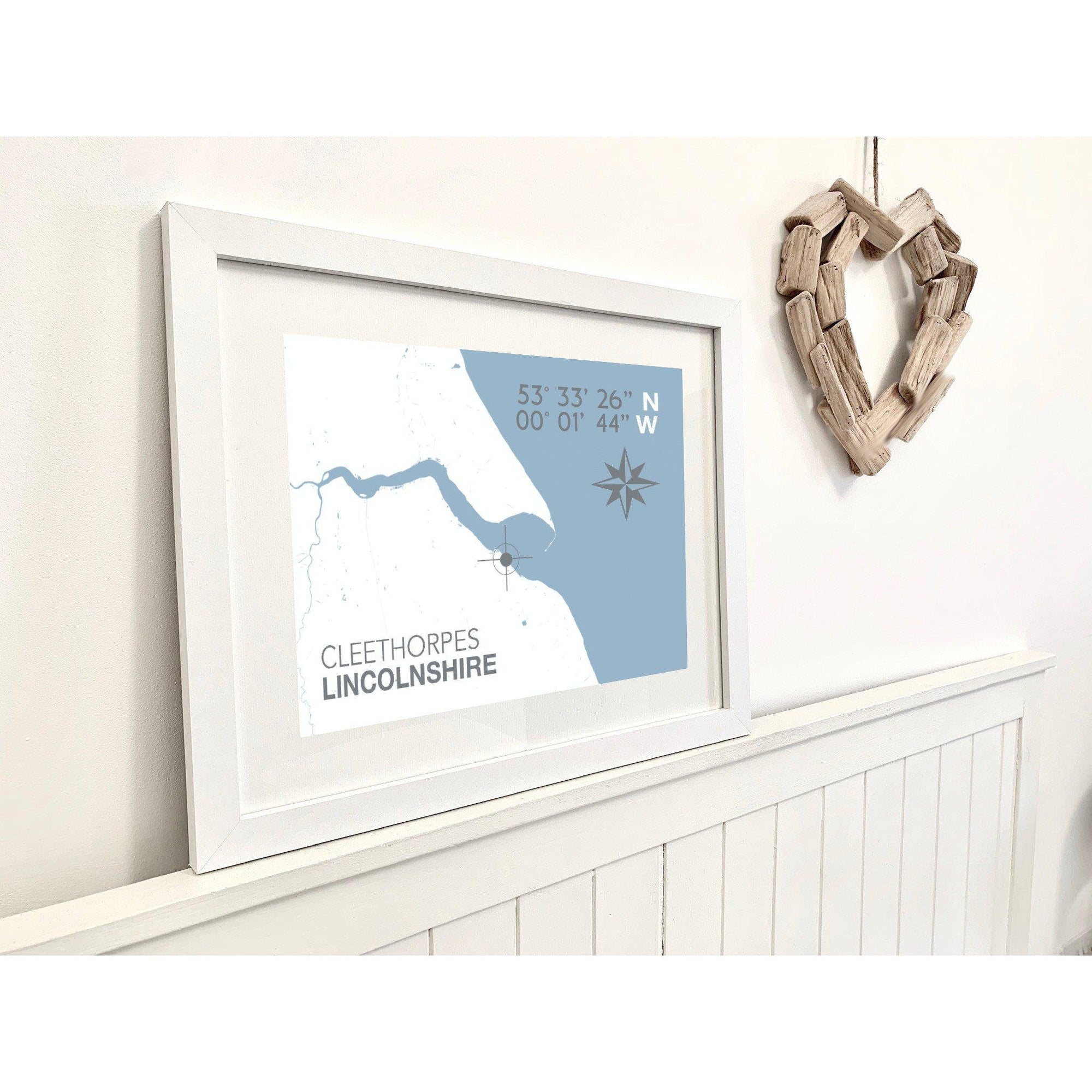 Cleethorpes Coastal Map Print-SeaKisses