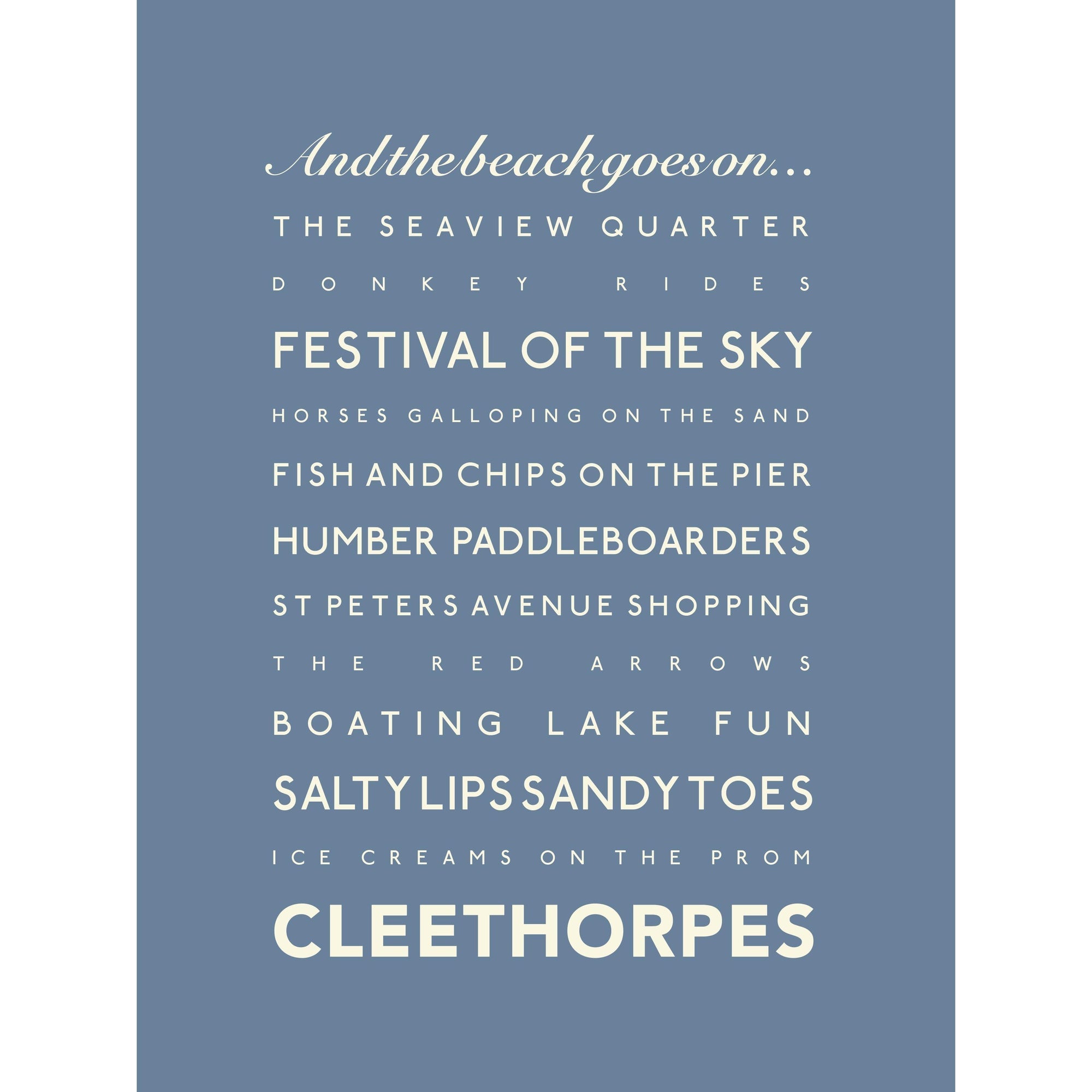 Cleethorpes Typographic Print-SeaKisses