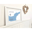 Clevedon Coastal Map Print-SeaKisses