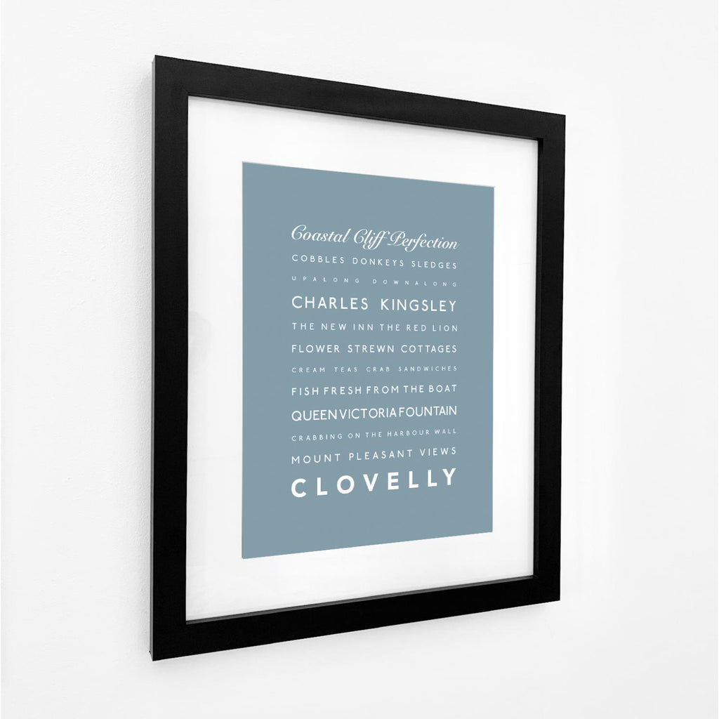 Clovelly Typographic Print-SeaKisses